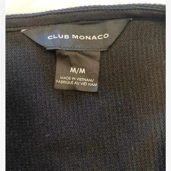 Club Monaco Black Square Neck Short Sleeve Mini Dress Size Medium - Picture 8 of 9